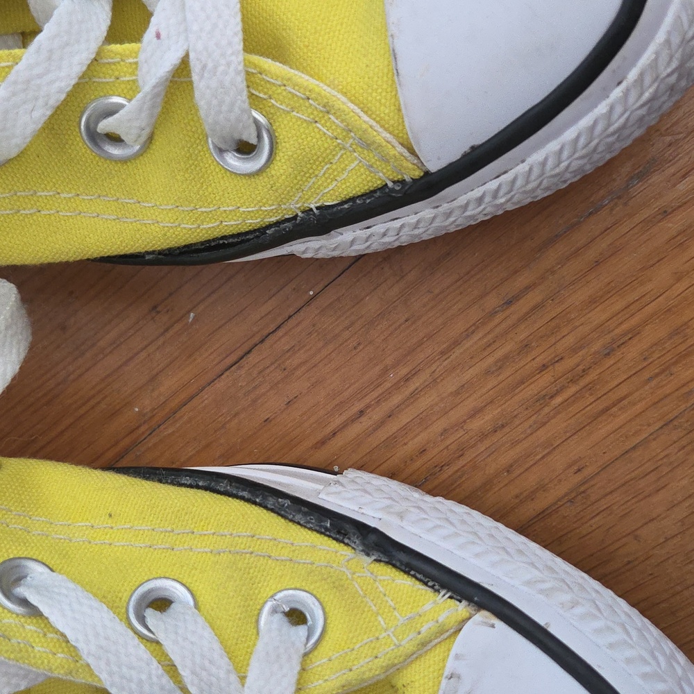 Converse Women's Yellow Canvas Sneakers - Picture 6 of 6